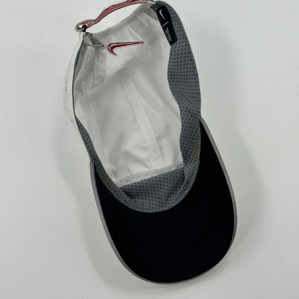 Nike Dri-Fit Tailwind 7 Panel Running Hat White Hook‎ & Loop AQ3624-100